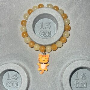 Cute Cat Charm Beaded Bracelet